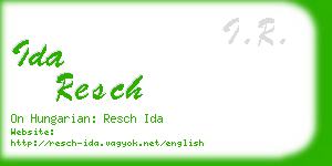 ida resch business card